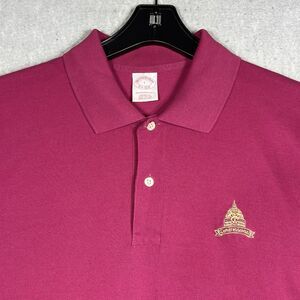 Brooks Brothers Polo Shirt Pique Embroidered Congressional Dome Logo Men’s Large